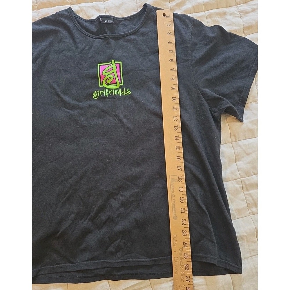 Vintage Y2K Women's Tee Shirt XL Vintage Y2K Silver For Her Girlfriends Black - Picture 5 of 6